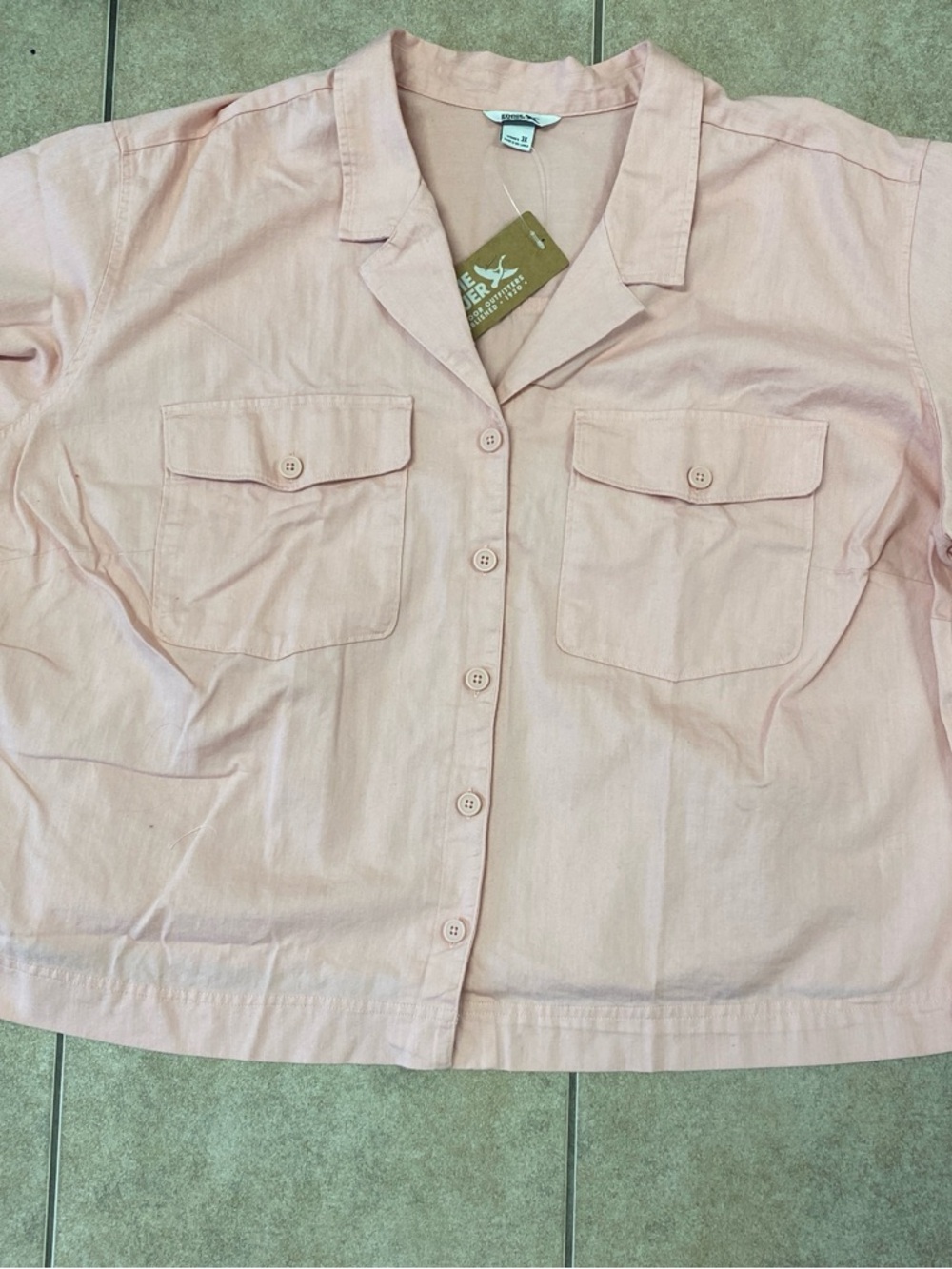Eddie Bauer Light Pink Button-Front Shirt